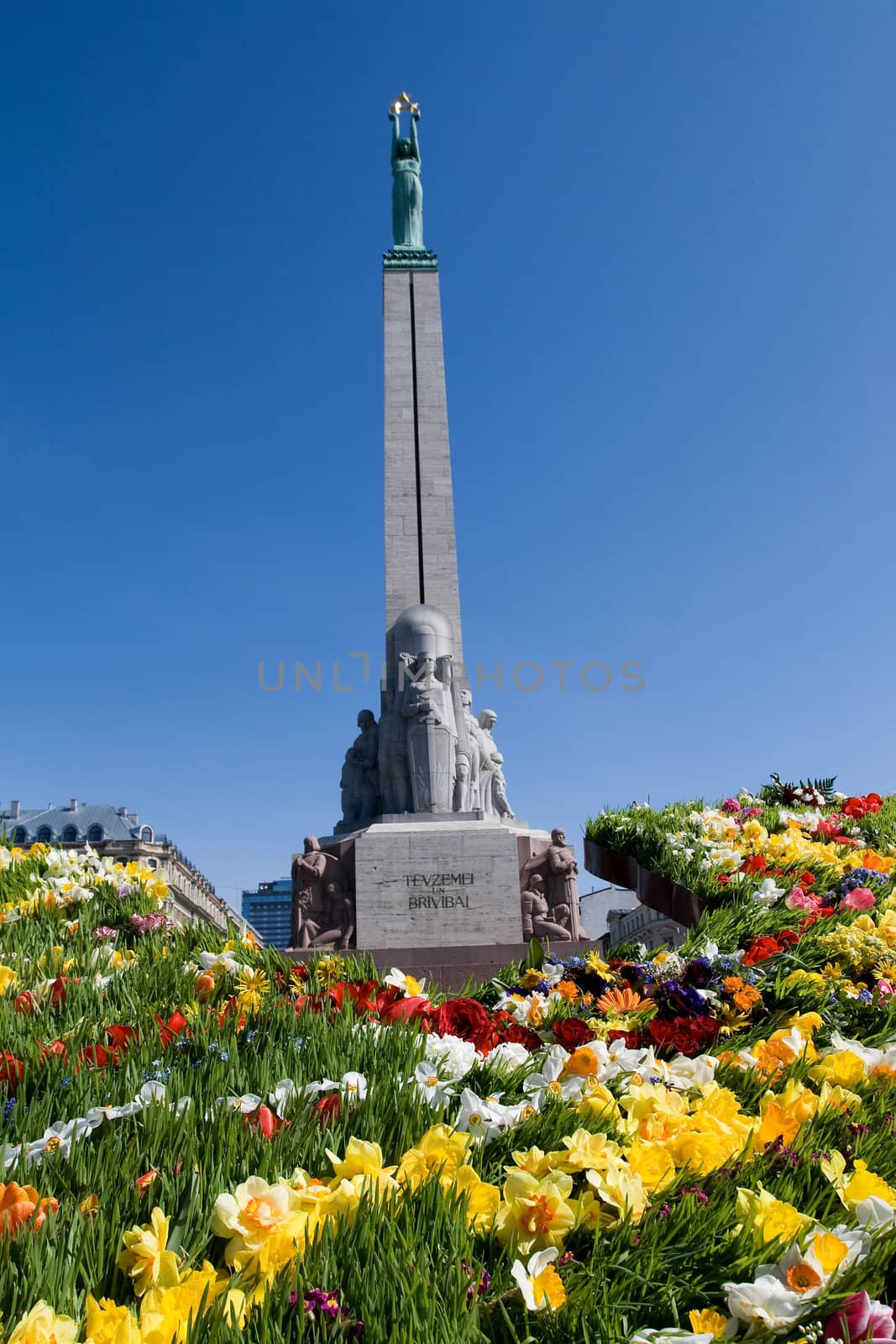 Monument of freedom in Riga, Latvia by ints