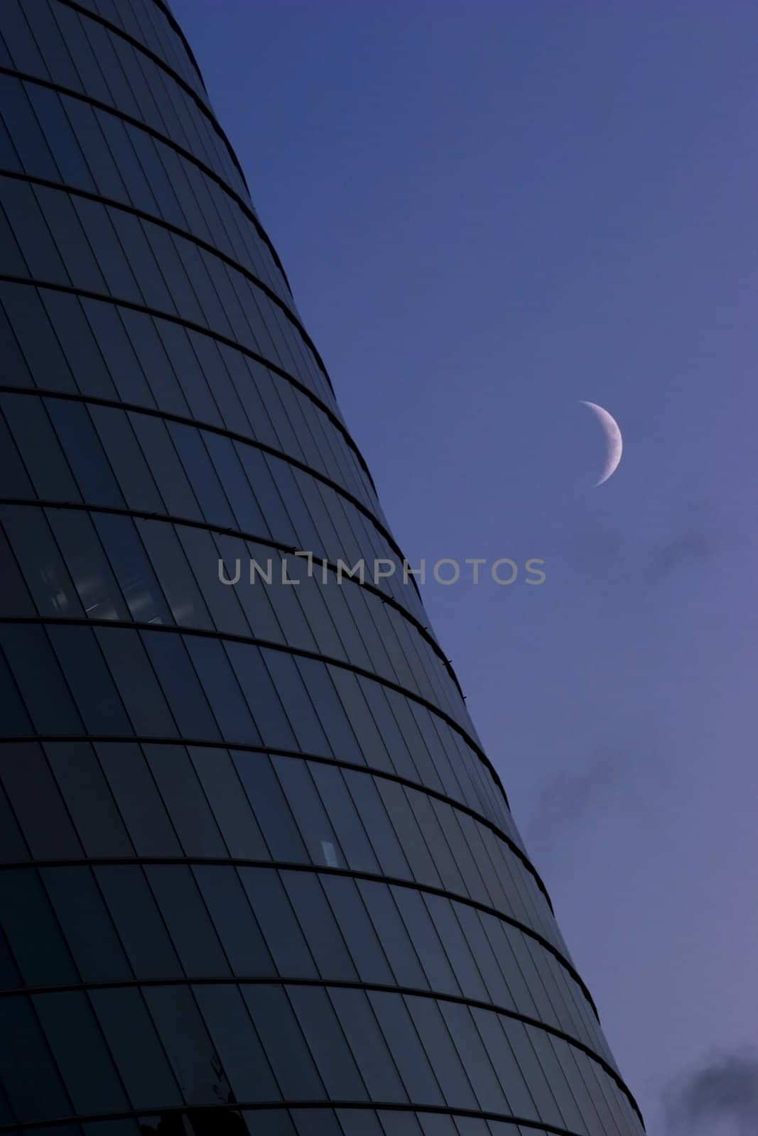 Office building with moon by ints