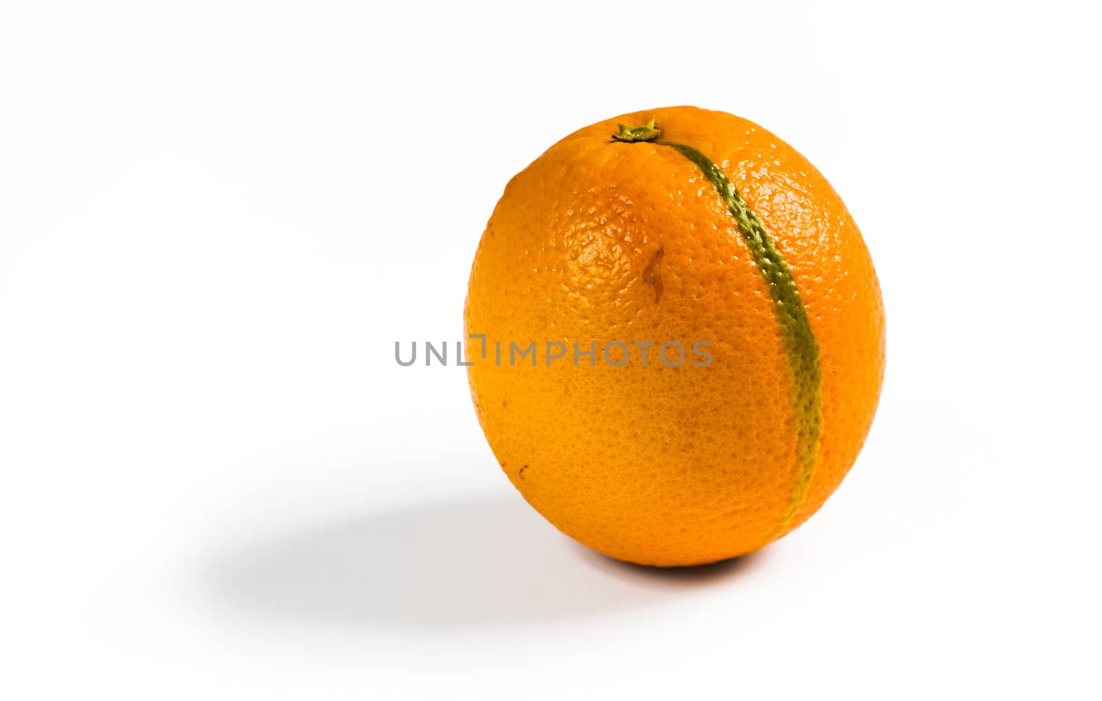 Isolated orange with shadow on white background. Clipping path included.