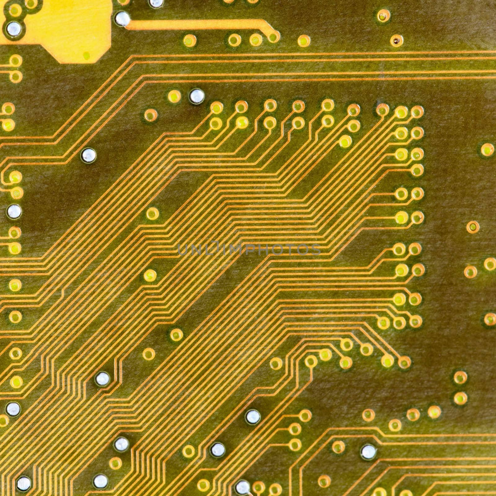 Hi-tech electronic circuit board golden texture by pzaxe