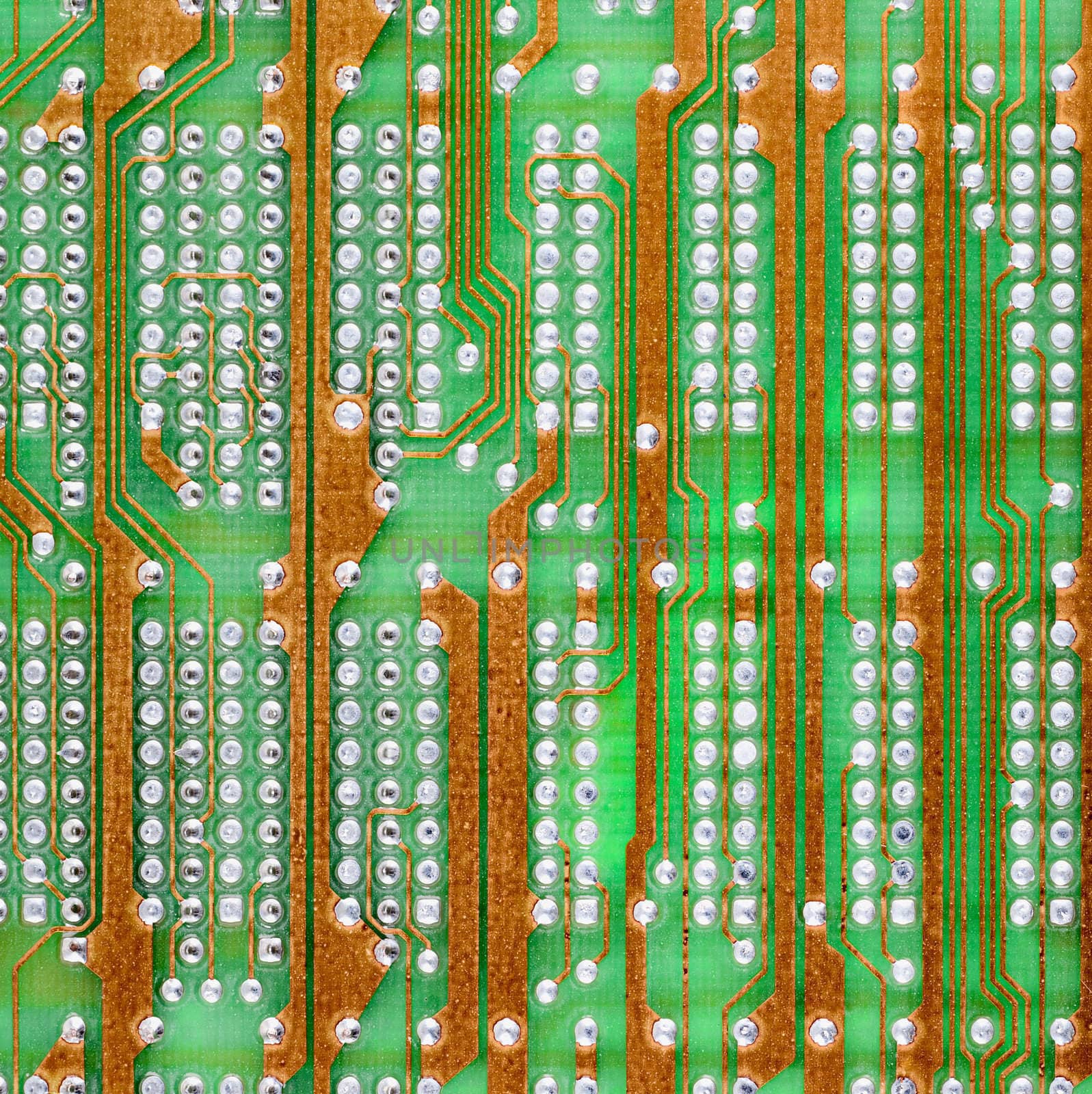 High technological electronic circuit board green texture
