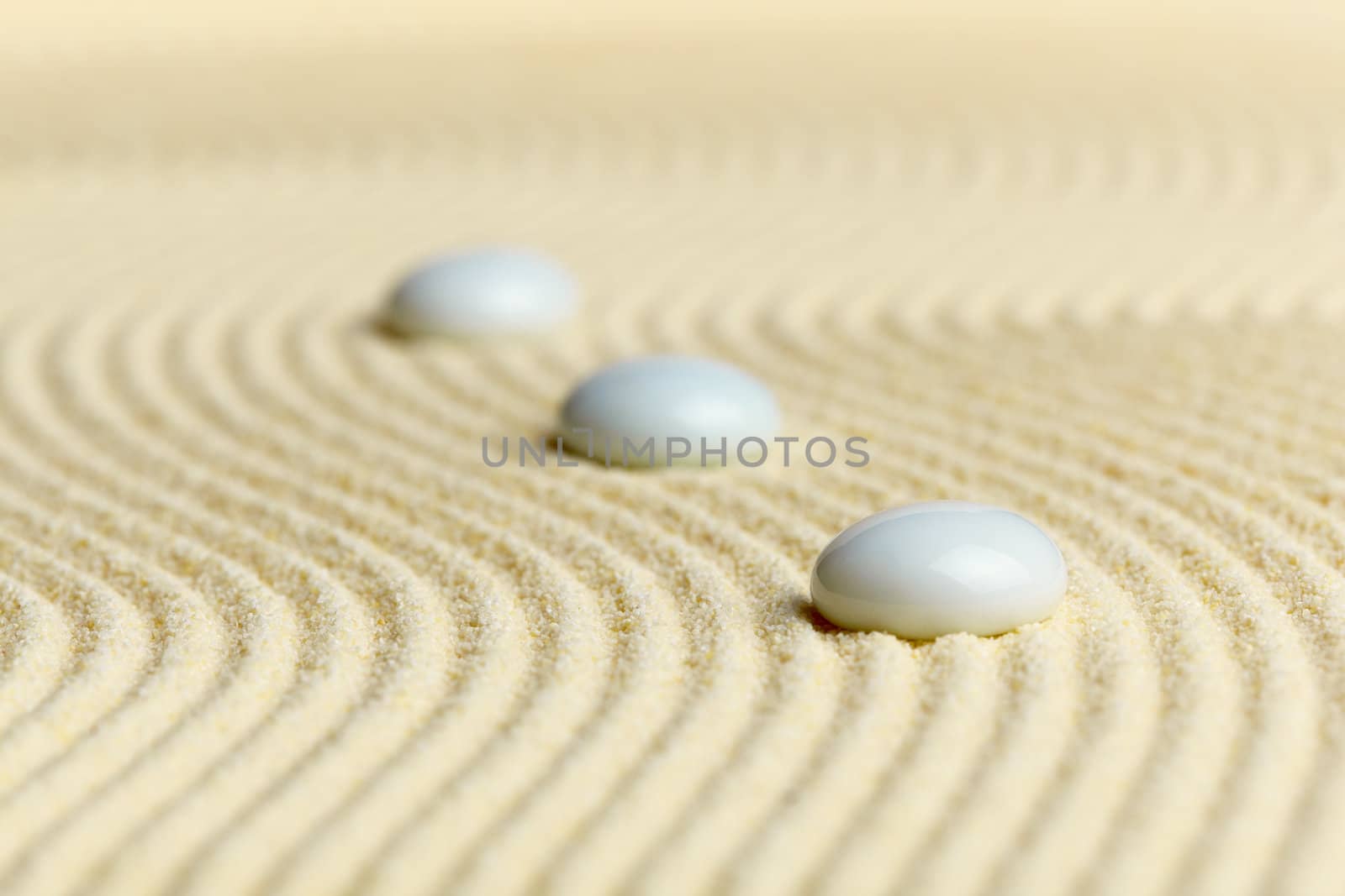 Zen Garden in miniature - an abstract composition
