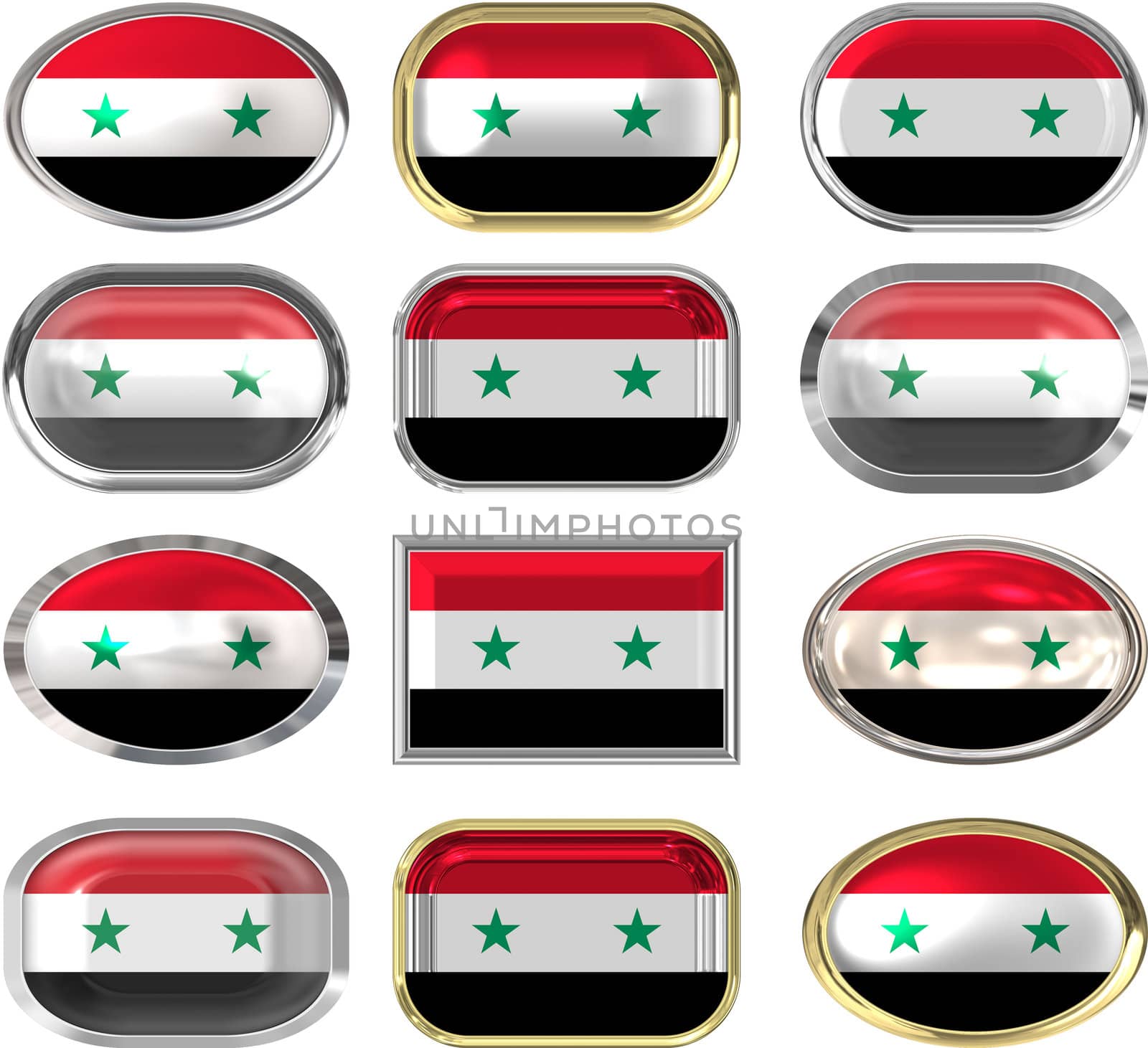 twelve buttons of the Flag of Syria