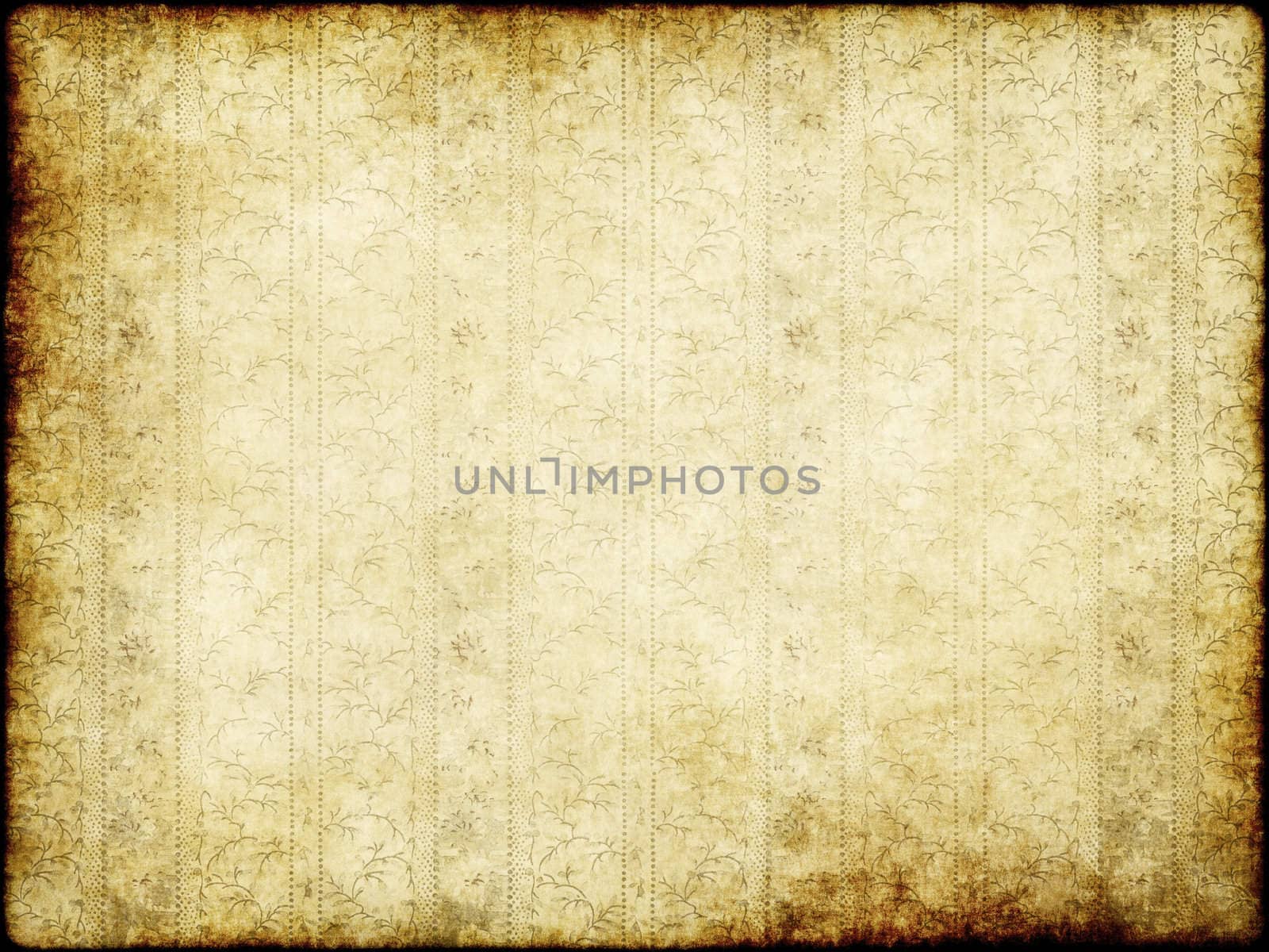 great image of old parchment paper with floral design