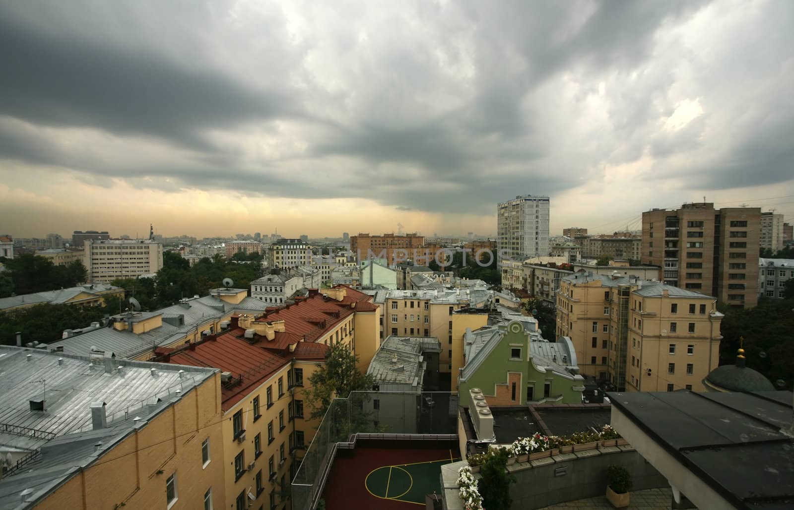 Kind of Moscow. Streets of Moscow. The top view