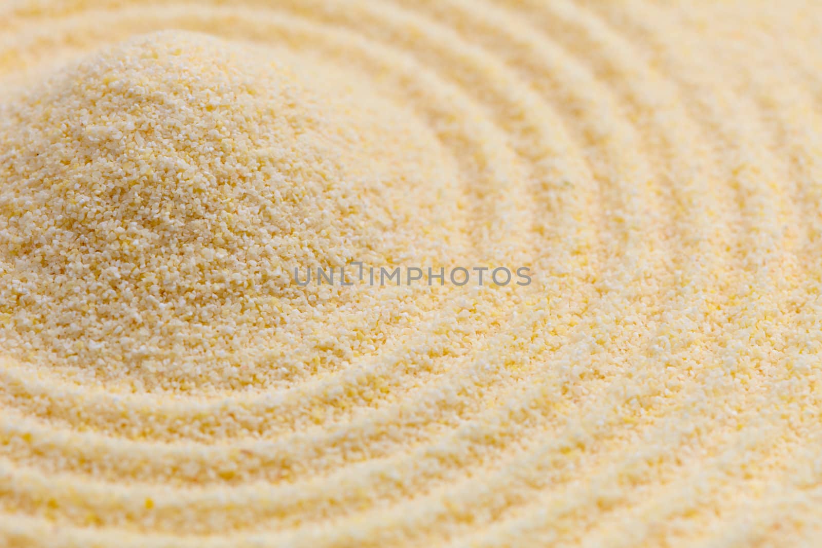 A small sandy hill in a Zen garden