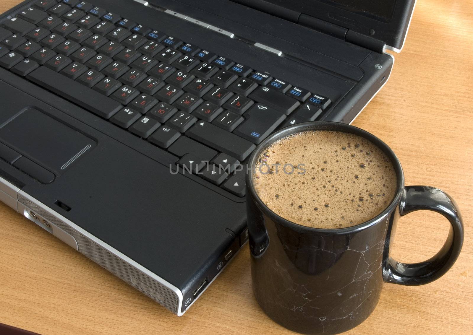 laptop and coffee by semenovp