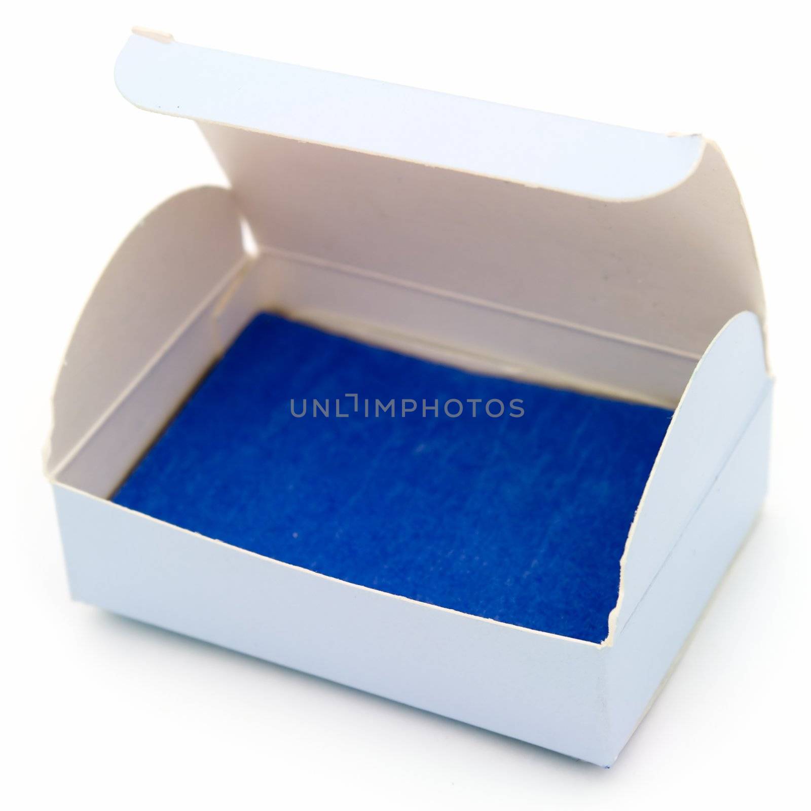 open fancy box on a white background