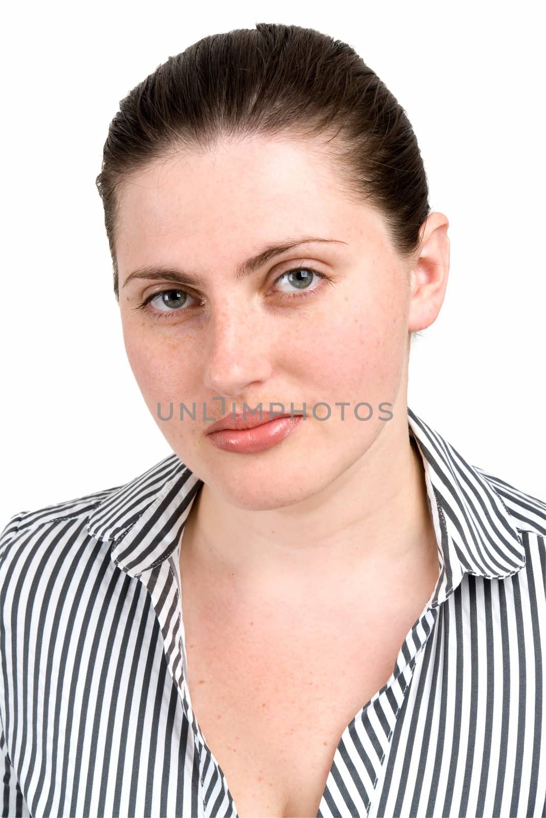 business lady on a white background