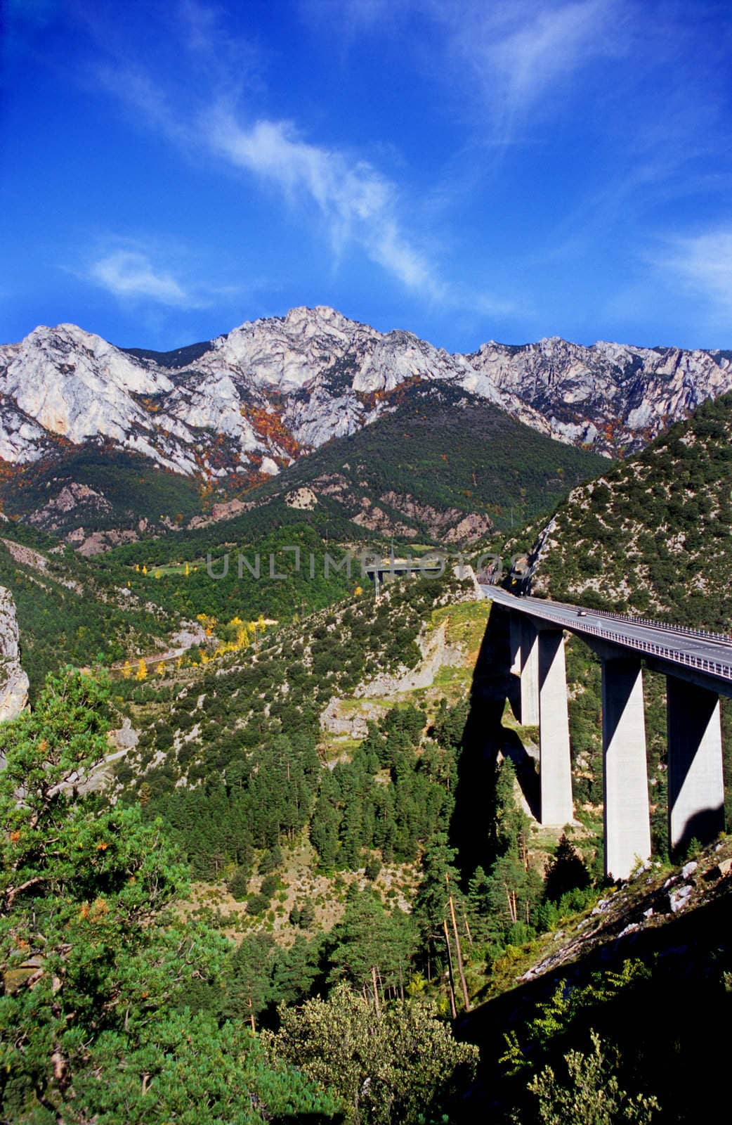 Bridges and tunnels make driving through the Pyrenees an easy and beautiful trip, particularly in the autumn.