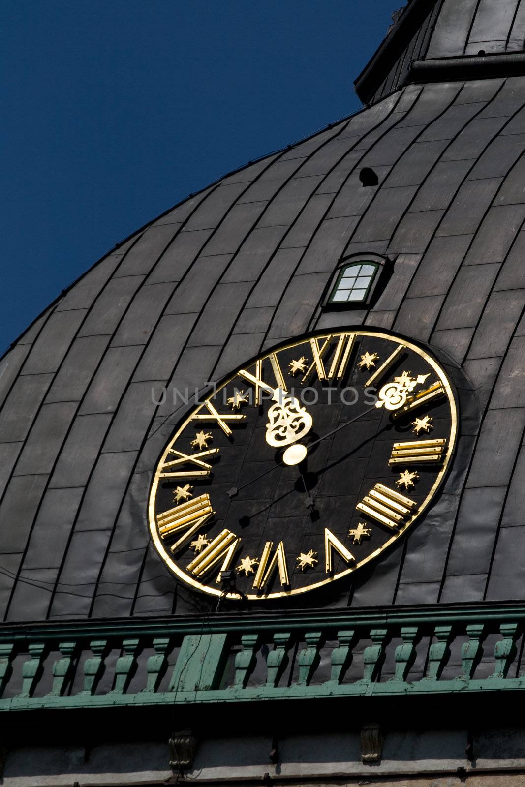 Riga dome church clock with small window