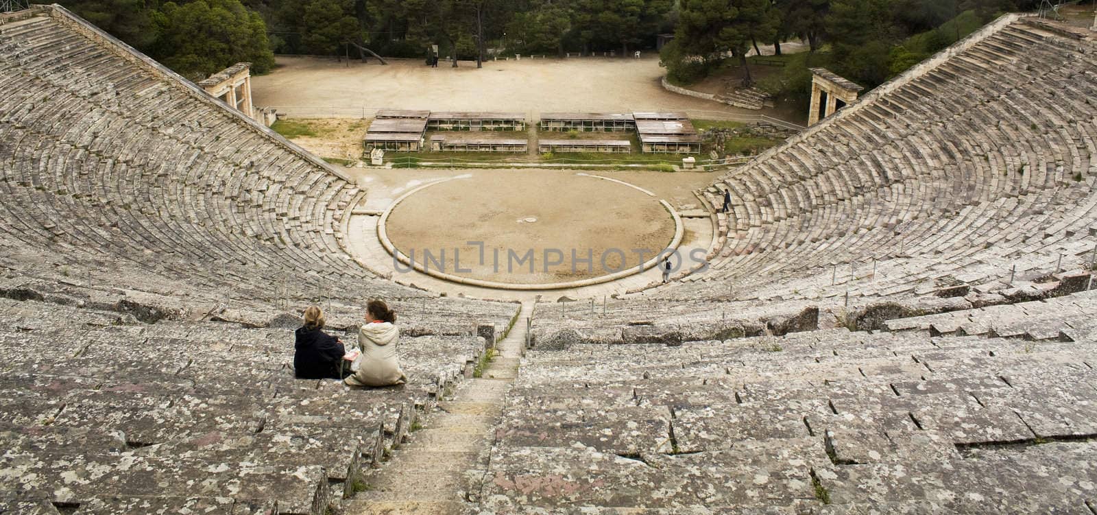 Ancient Greek Epidauros Theatre.