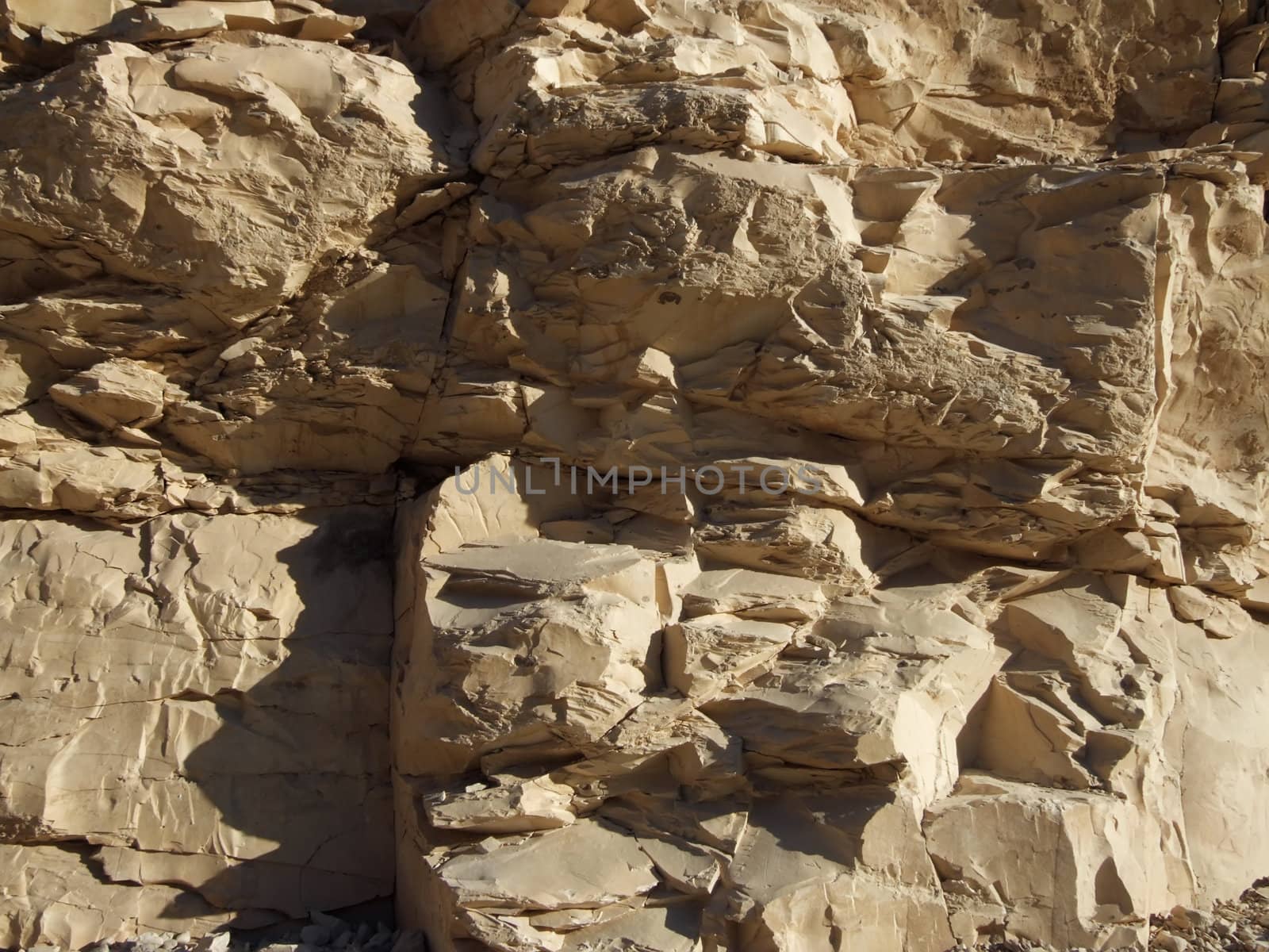 Close-up of brown rock wall 