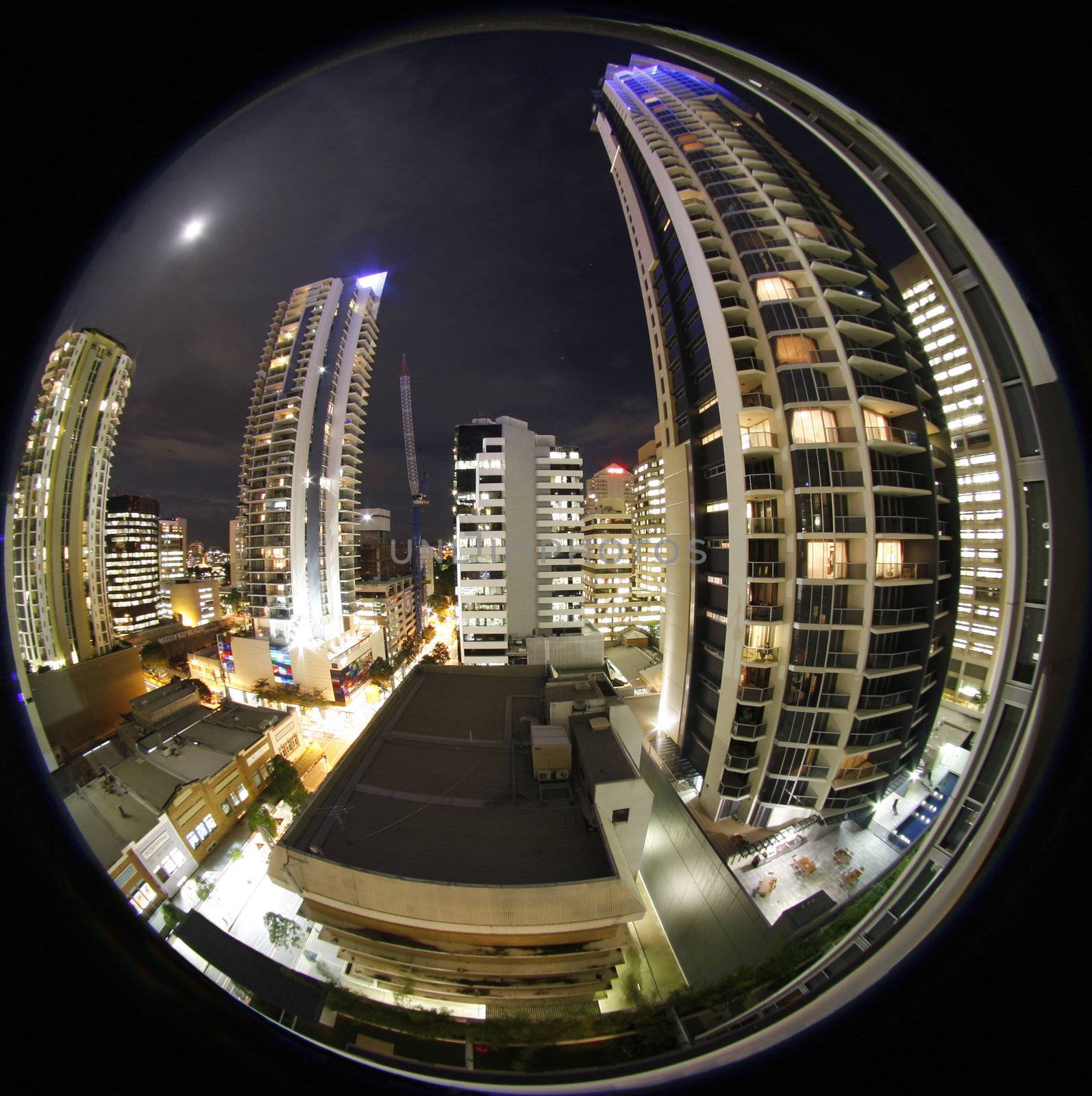 Brisbane, Australia fish eye view