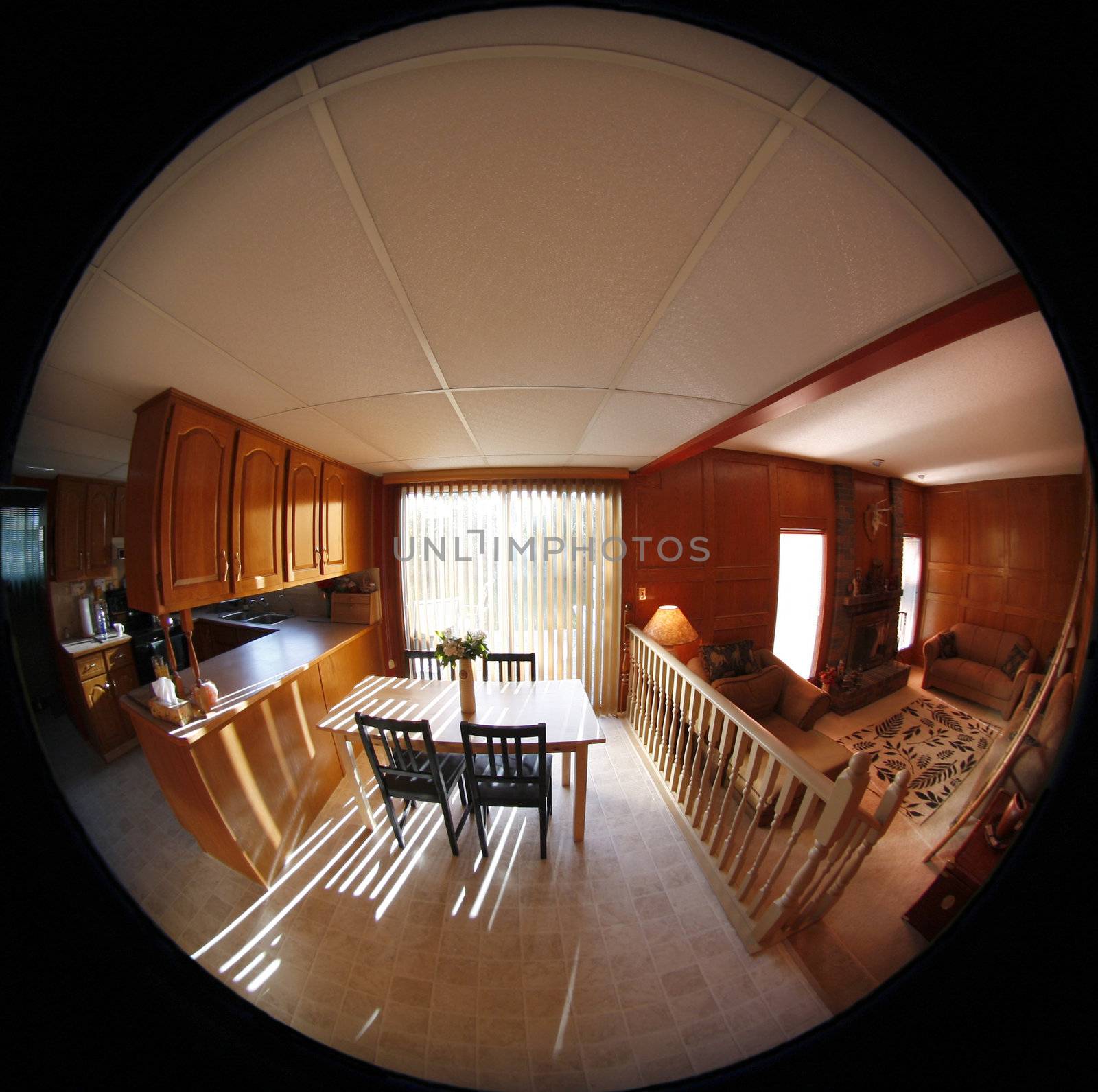 Kitchen with dining room