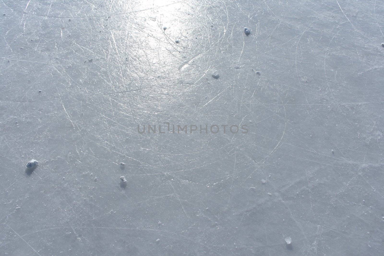Sun reflecting in the surface of an ice rink by anikasalsera