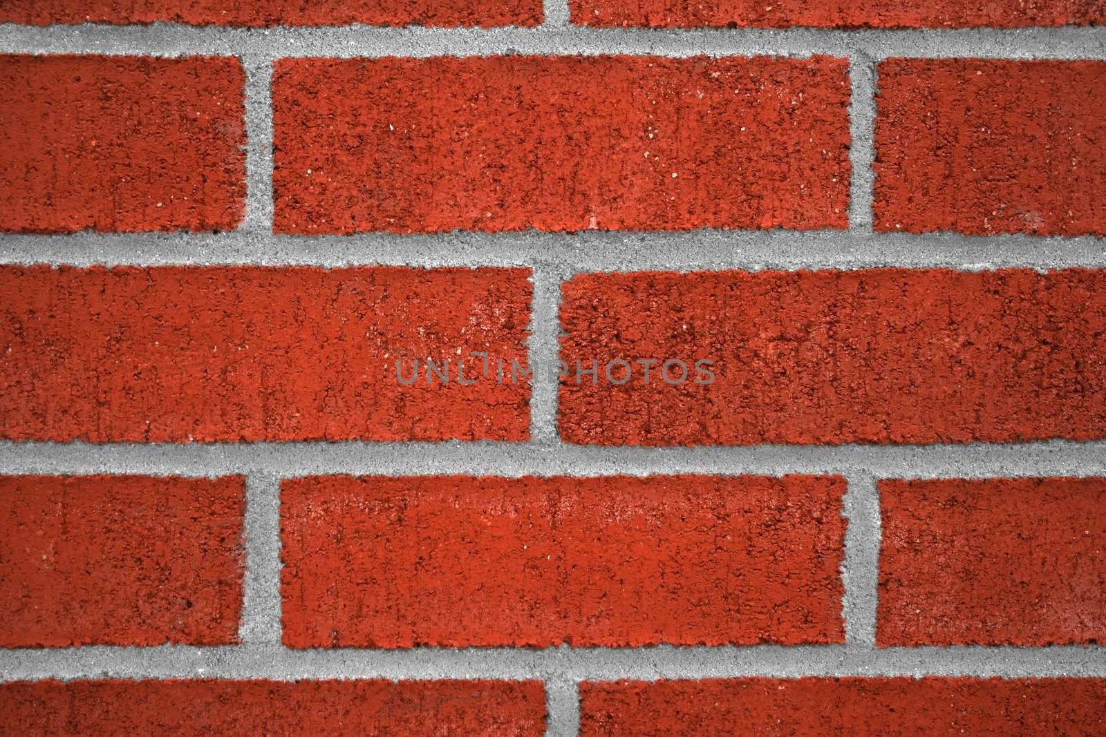 Background - new red brick and cement.