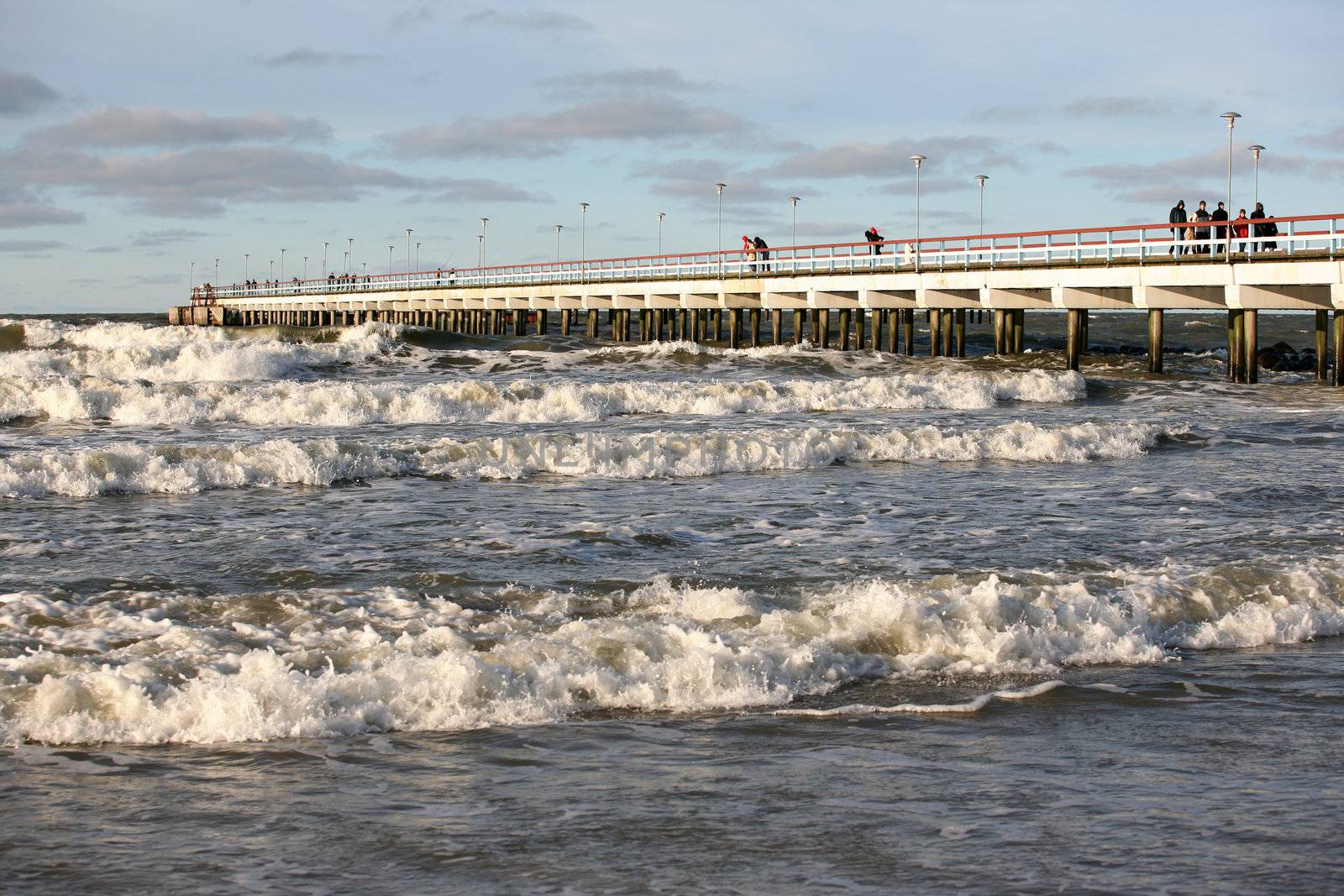The image of a winter sea at the Baltic coast