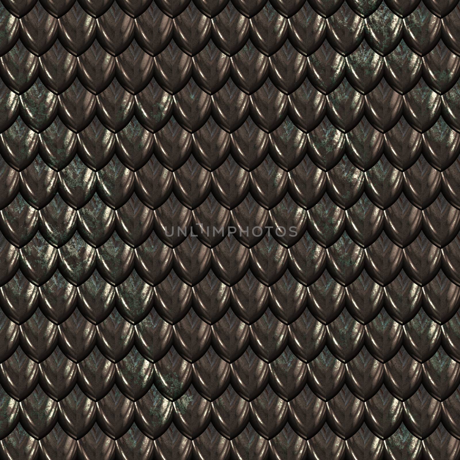 a large image of black shiny dragon scales or hide