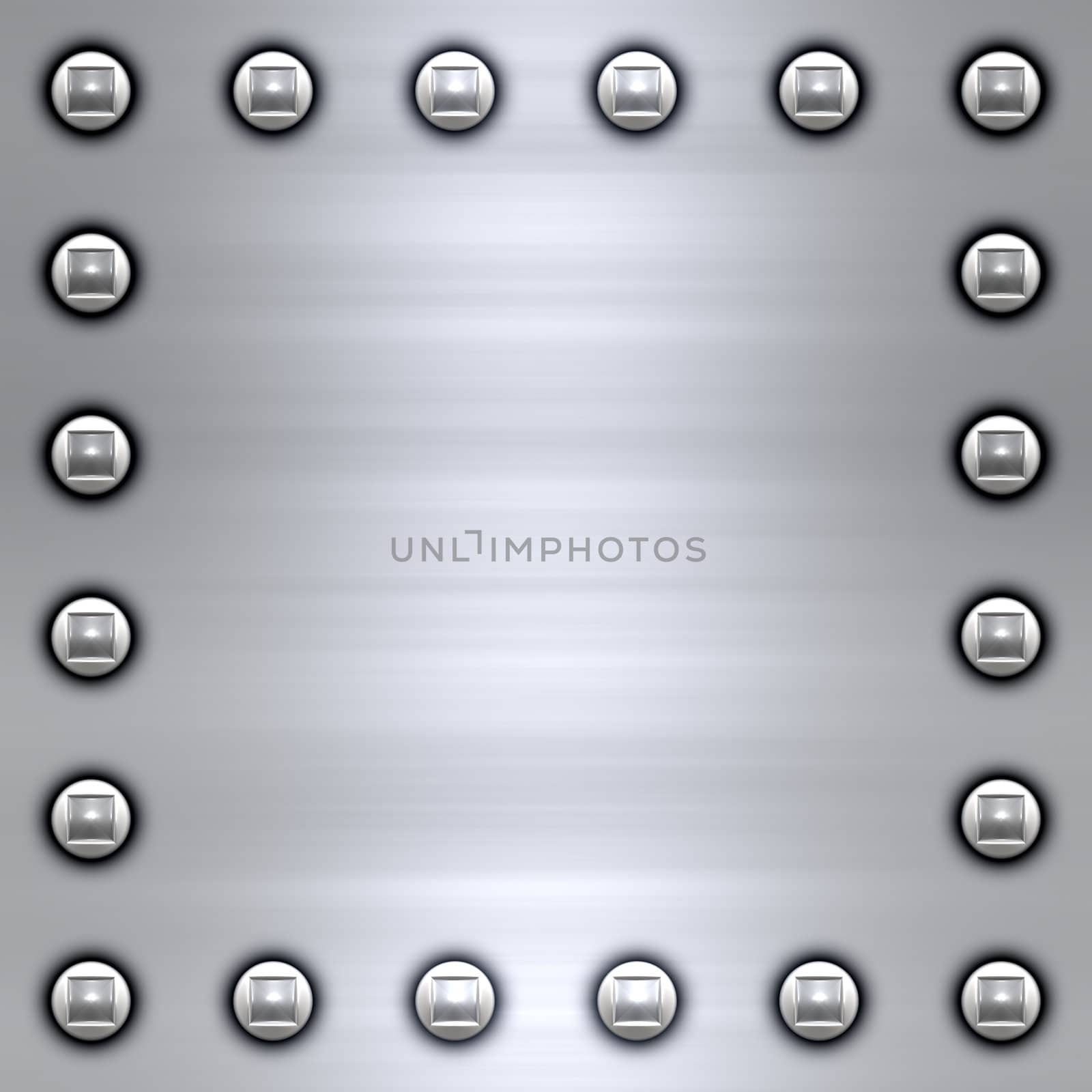 great background image of brushed steel or alloy with rivets