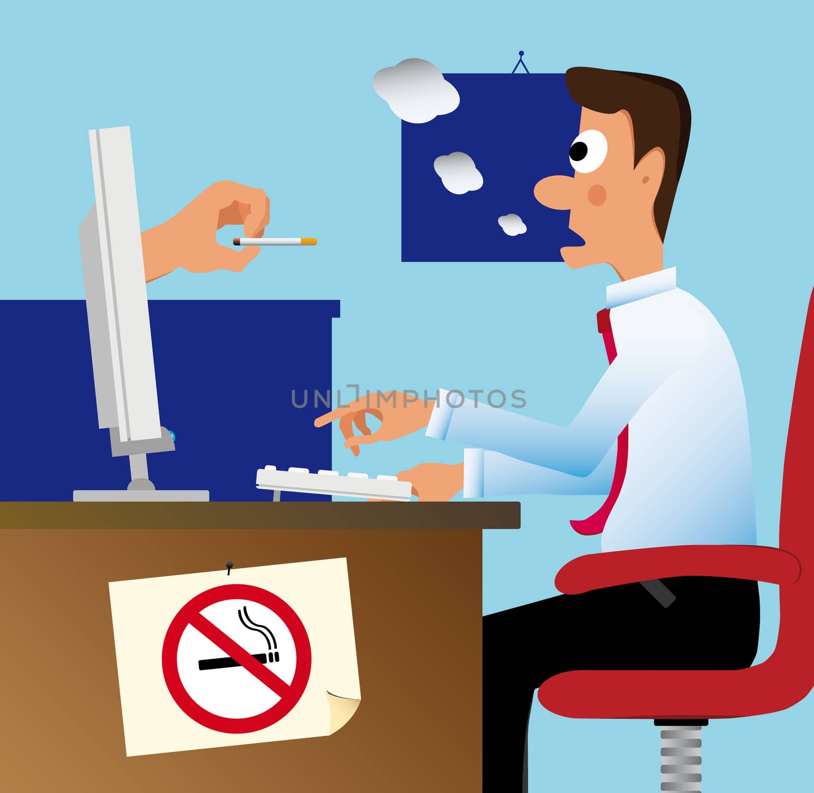 Don't smoke in the office! by landon