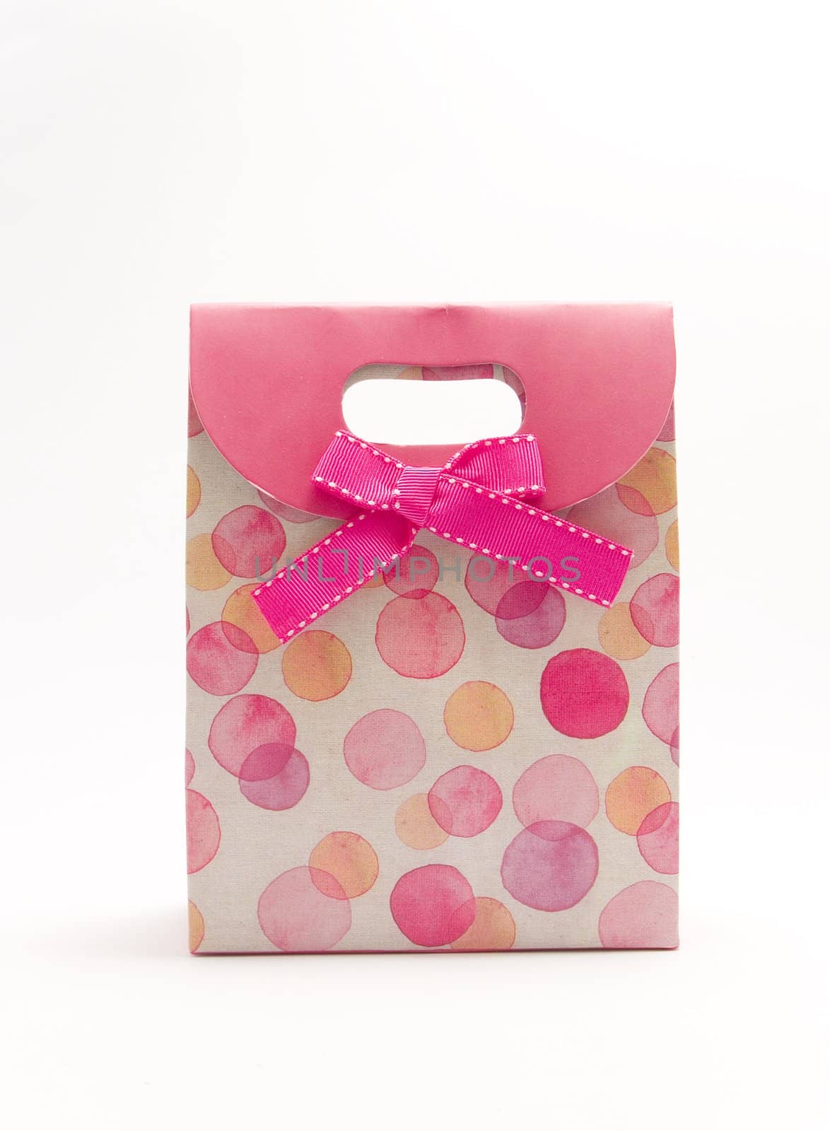gift bag with red bow by lauria