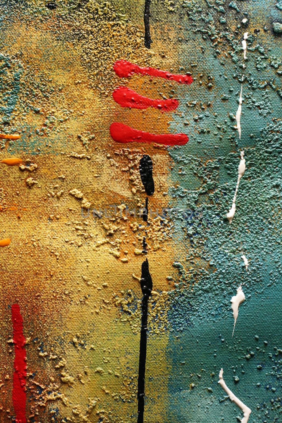 Abstract multi-coloured background drawn by oil paints