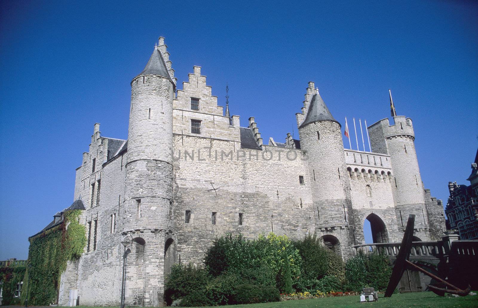 The ancient stone castle of Antwerp, Belgium