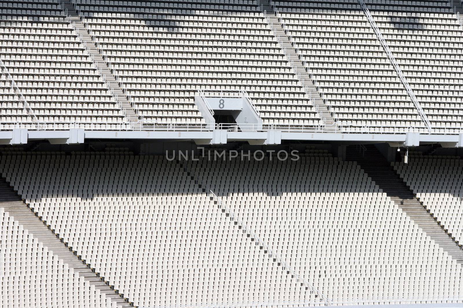 athens olympic stadium detail from gate eight and seats tiers
