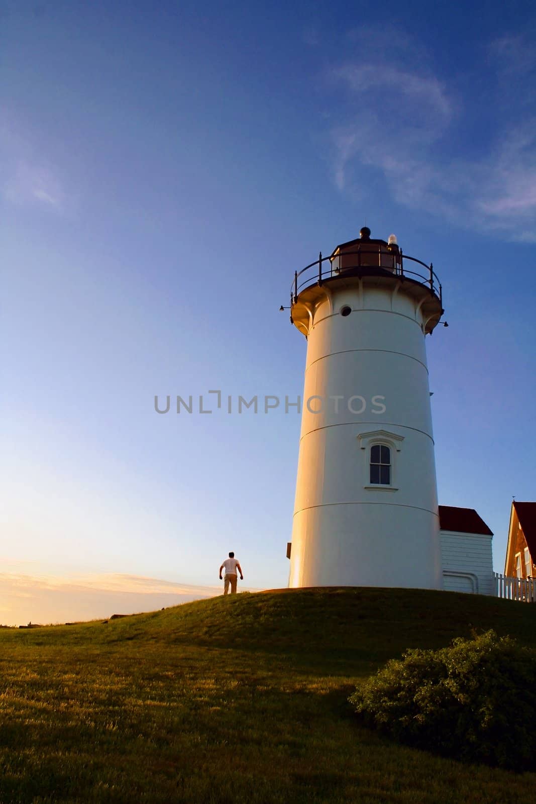 Nobska lighthouse in the morning sun