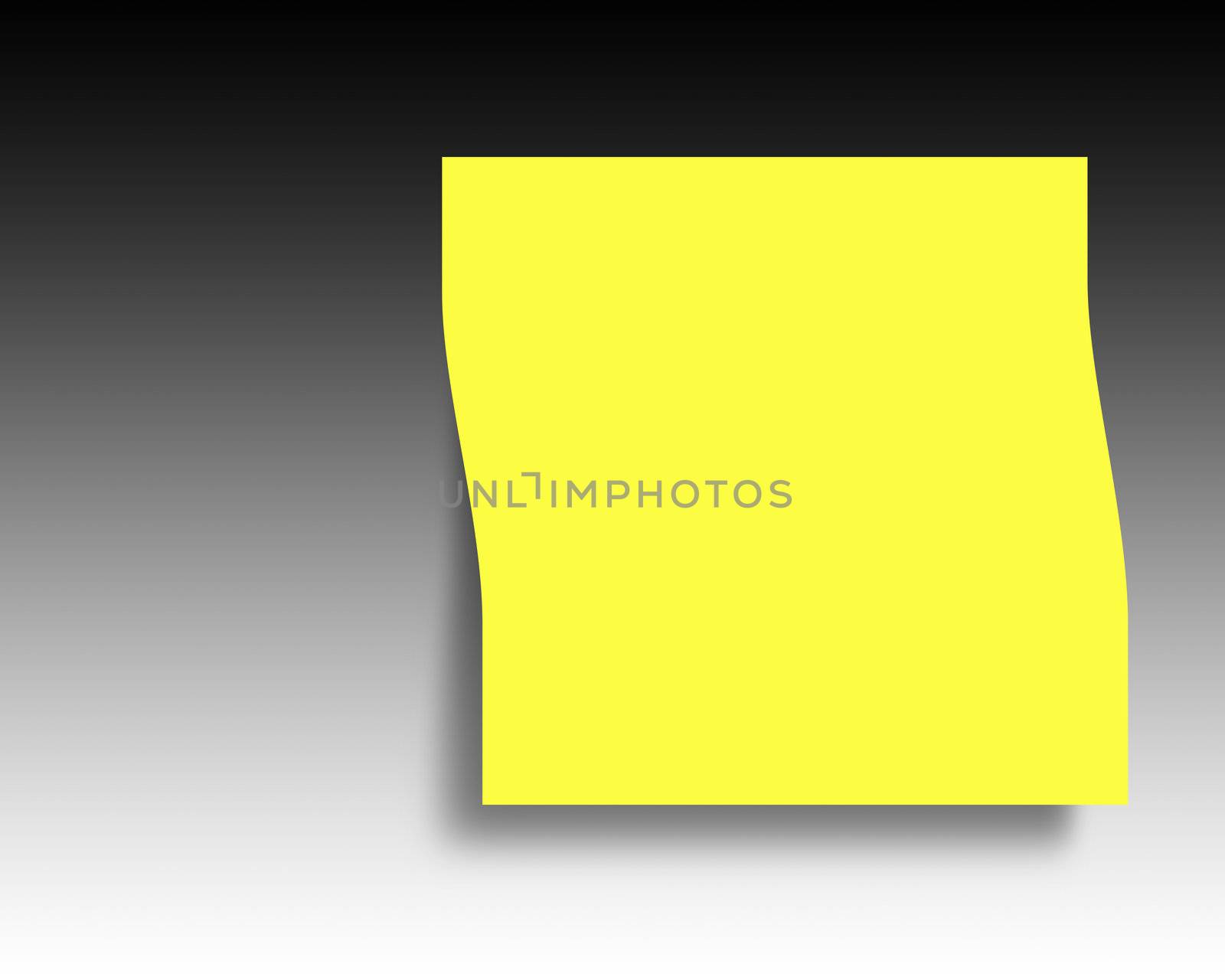 Post it Note Yellow with copy space