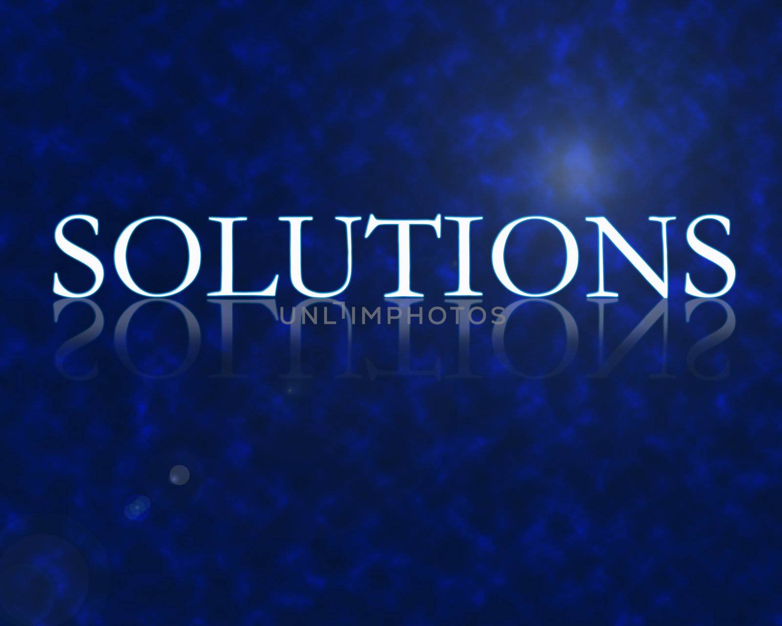 Solutions 3d with reflection high resolution digital