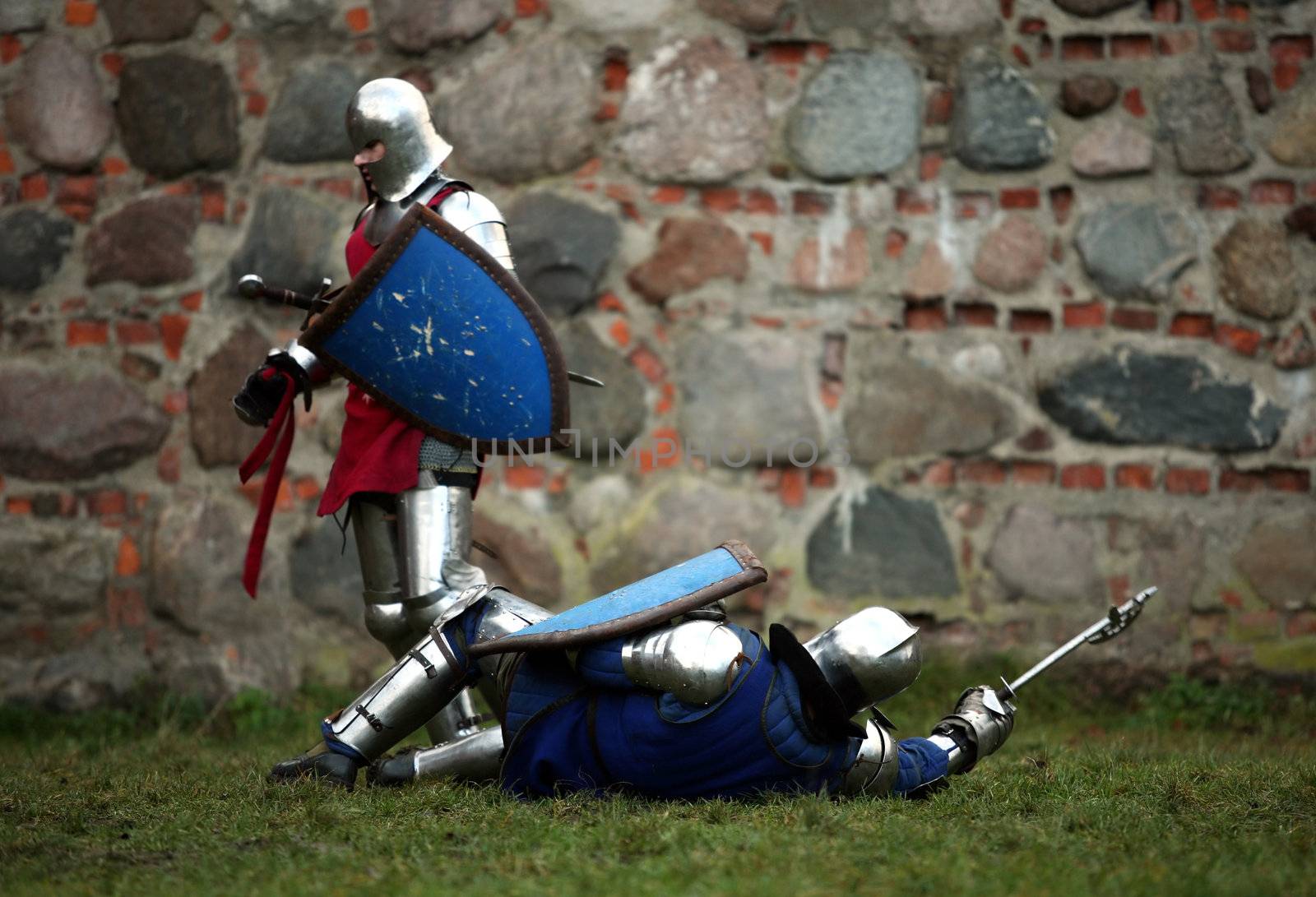 Struggle medieval knights. Show in Kaunas