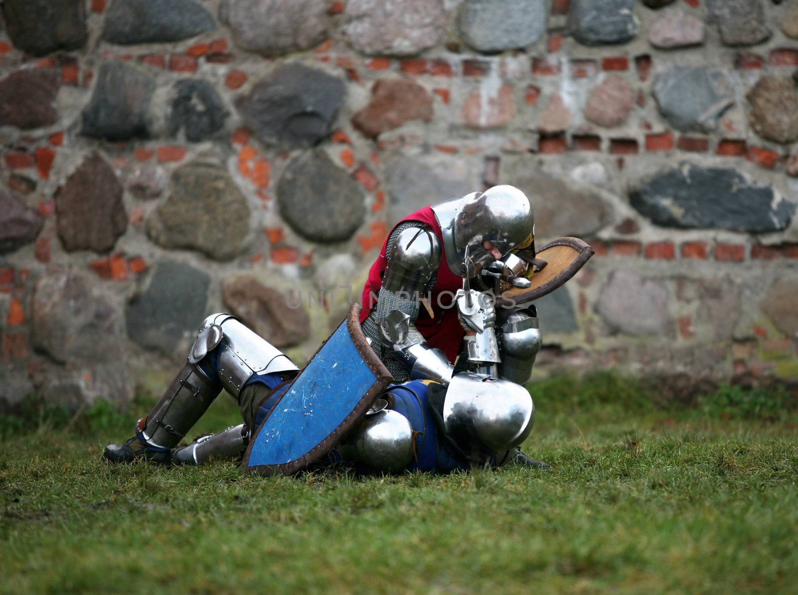 Struggle medieval knights. Show in Kaunas