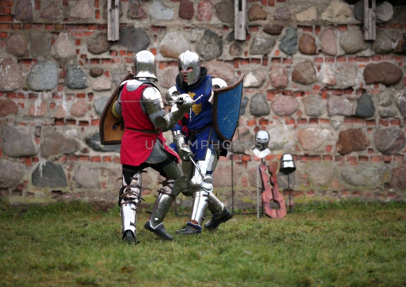 Struggle medieval knights. Show in Kaunas