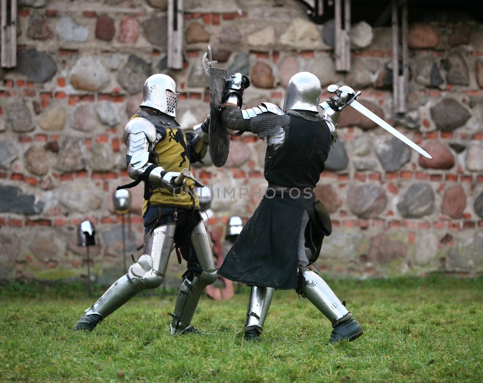 Struggle medieval knights. Show in Kaunas