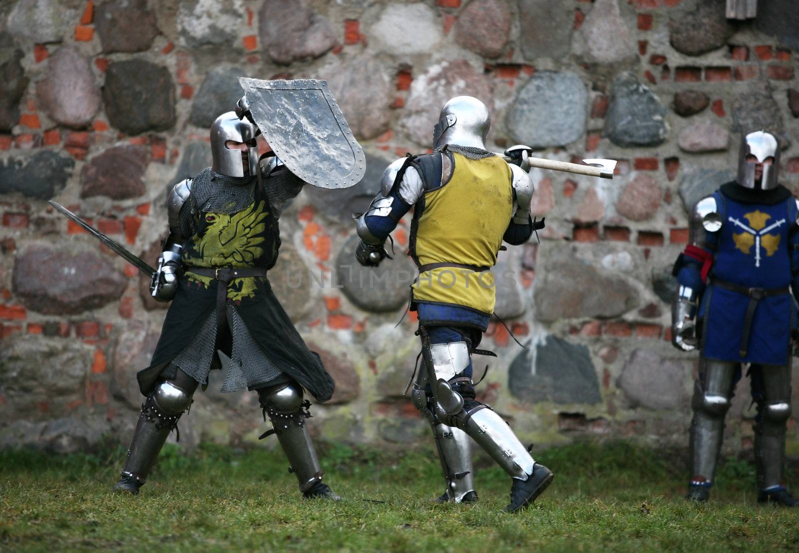 Struggle medieval knights. Show in Kaunas