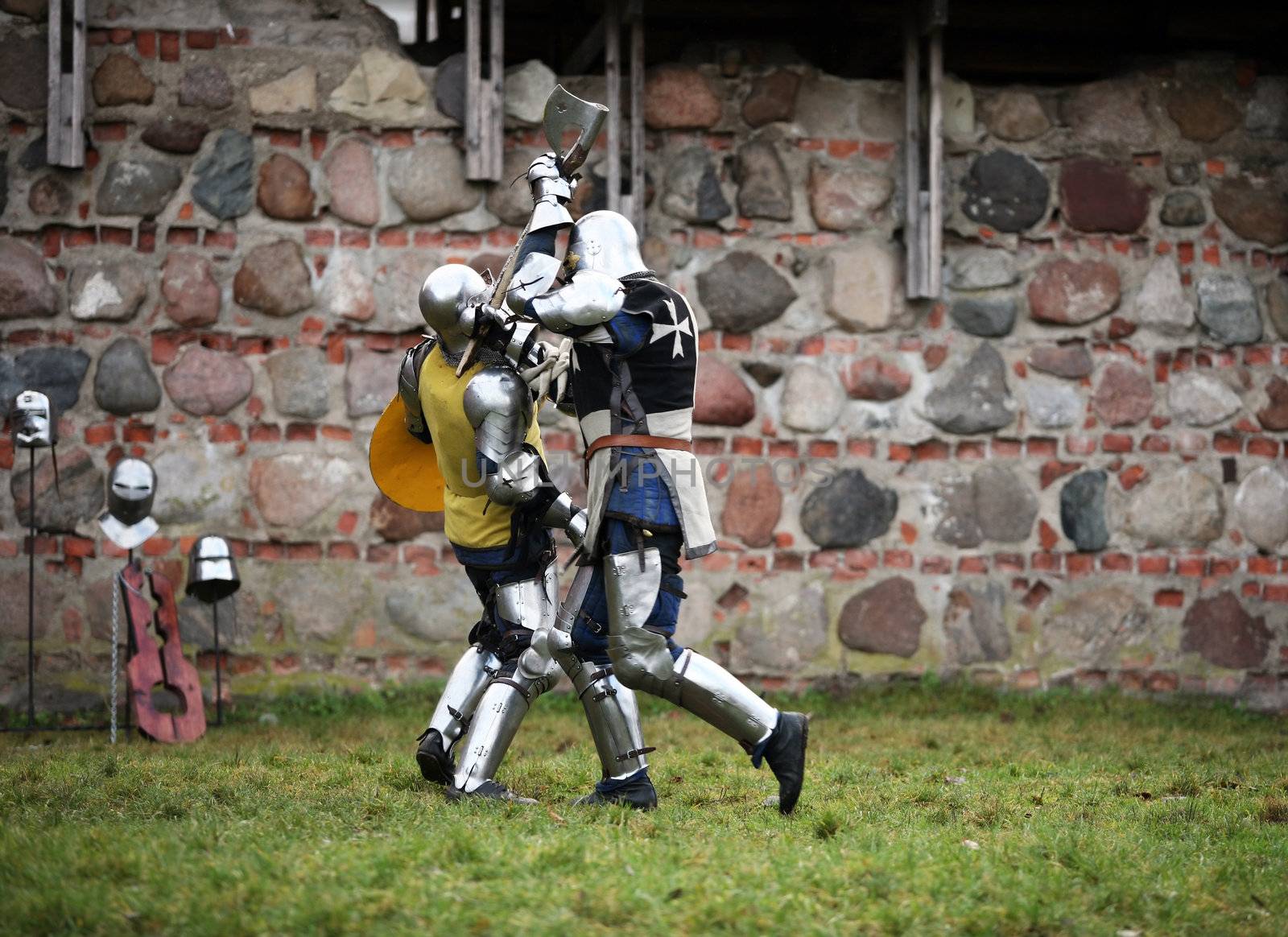 Struggle medieval knights. Show in Kaunas
