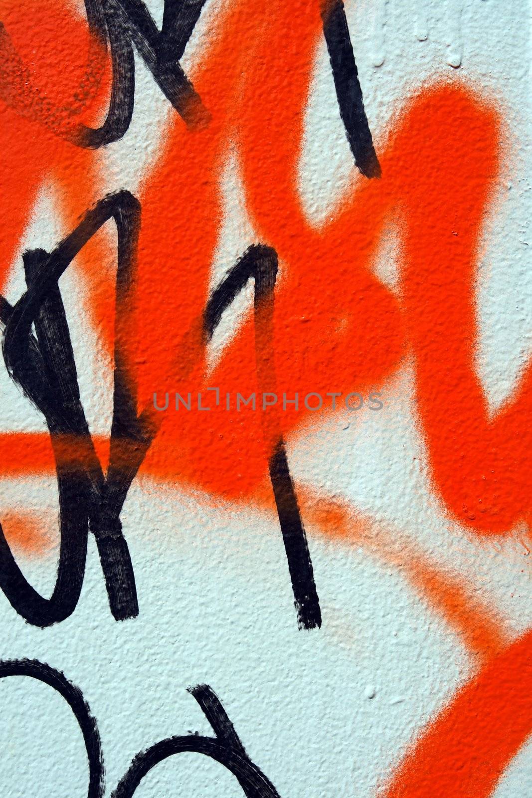 Abstract red airbrush graffiti by anikasalsera