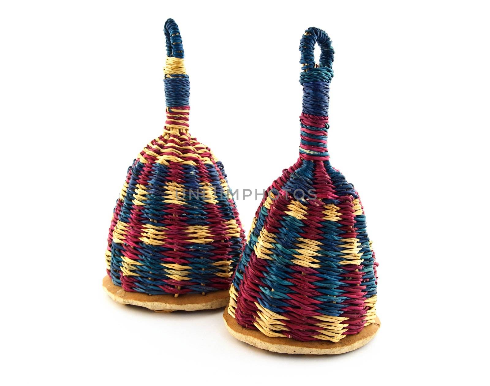 Colorful caxixi, traditional Afro-Brazilian percussion instrument.