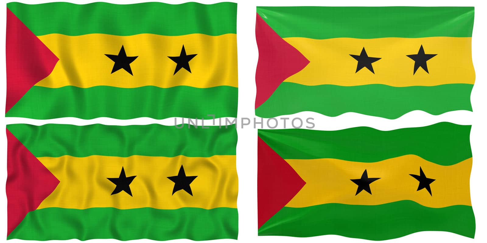 Flag of Sao Tome and Principe by clearviewstock