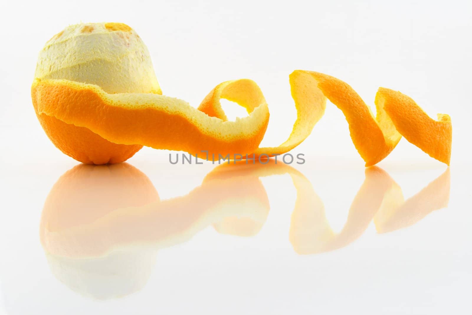 Orange with peeled skin by anikasalsera