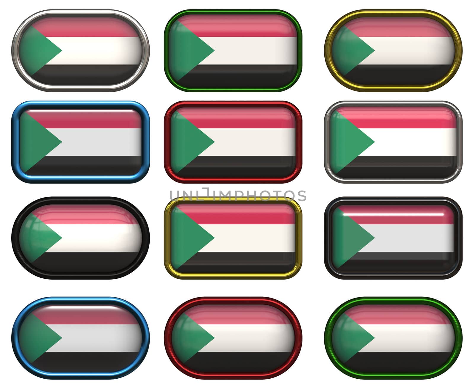 twelve Great buttons of the Flag of Sudan