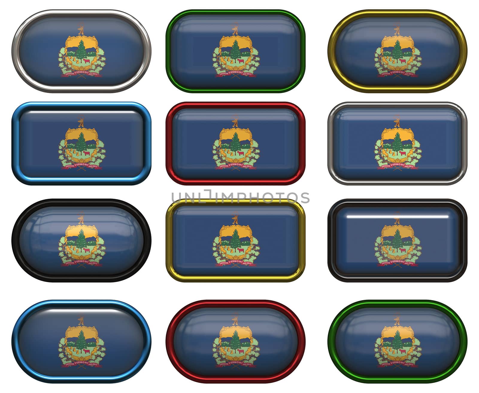 twelve Great buttons of the Flag of vermont