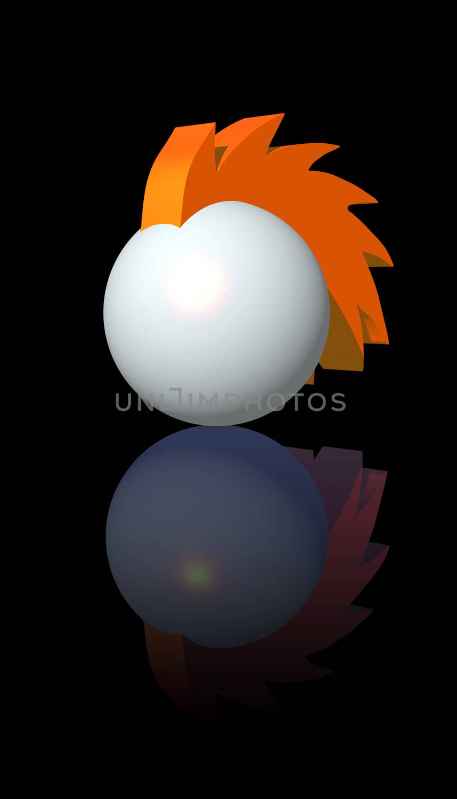 abstract ball in mohawk style - 3d illustration