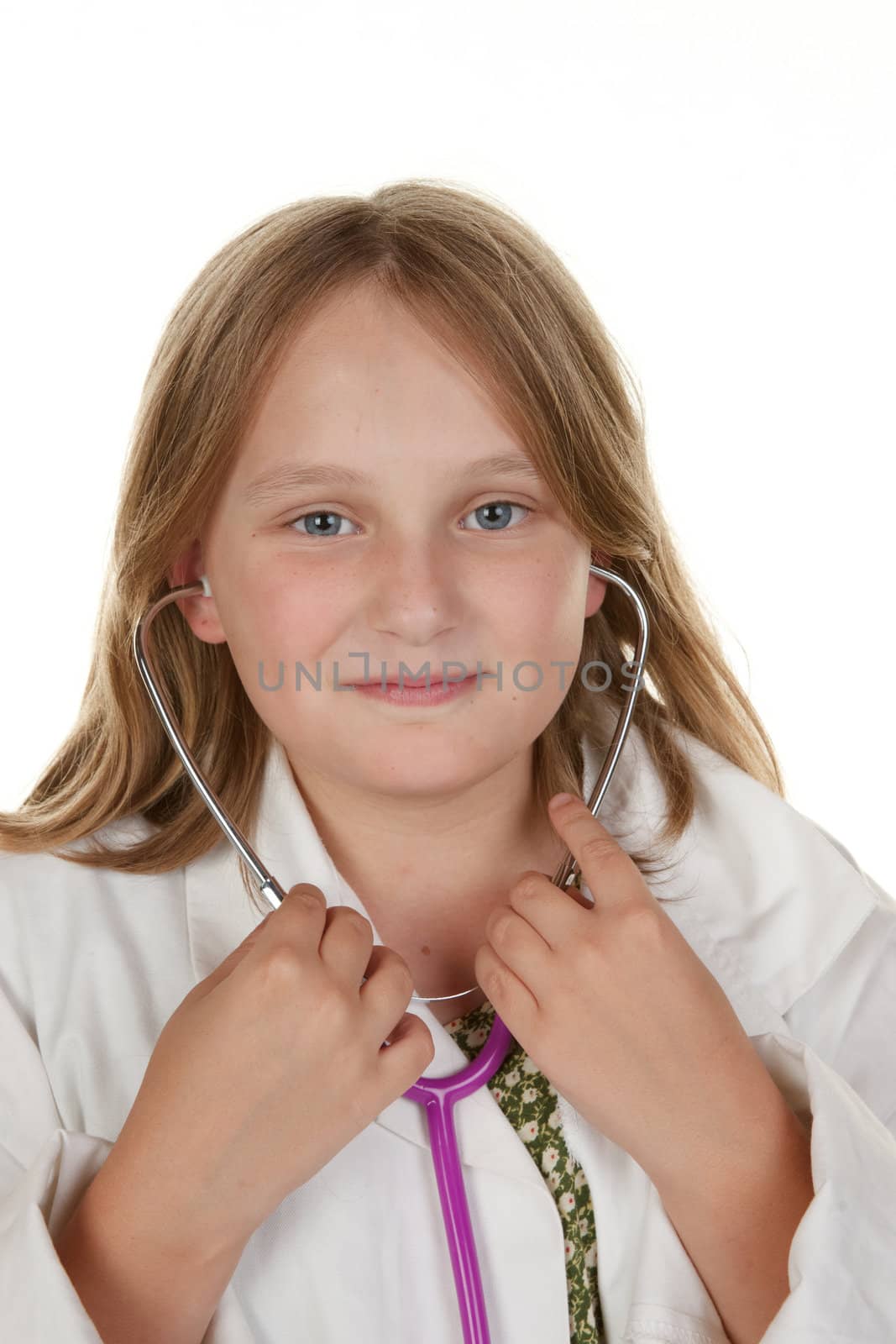 young girl wants to be a doctor by clearviewstock