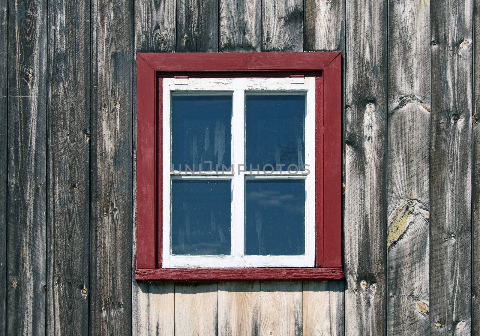 Window of a wooden rustic house by anikasalsera