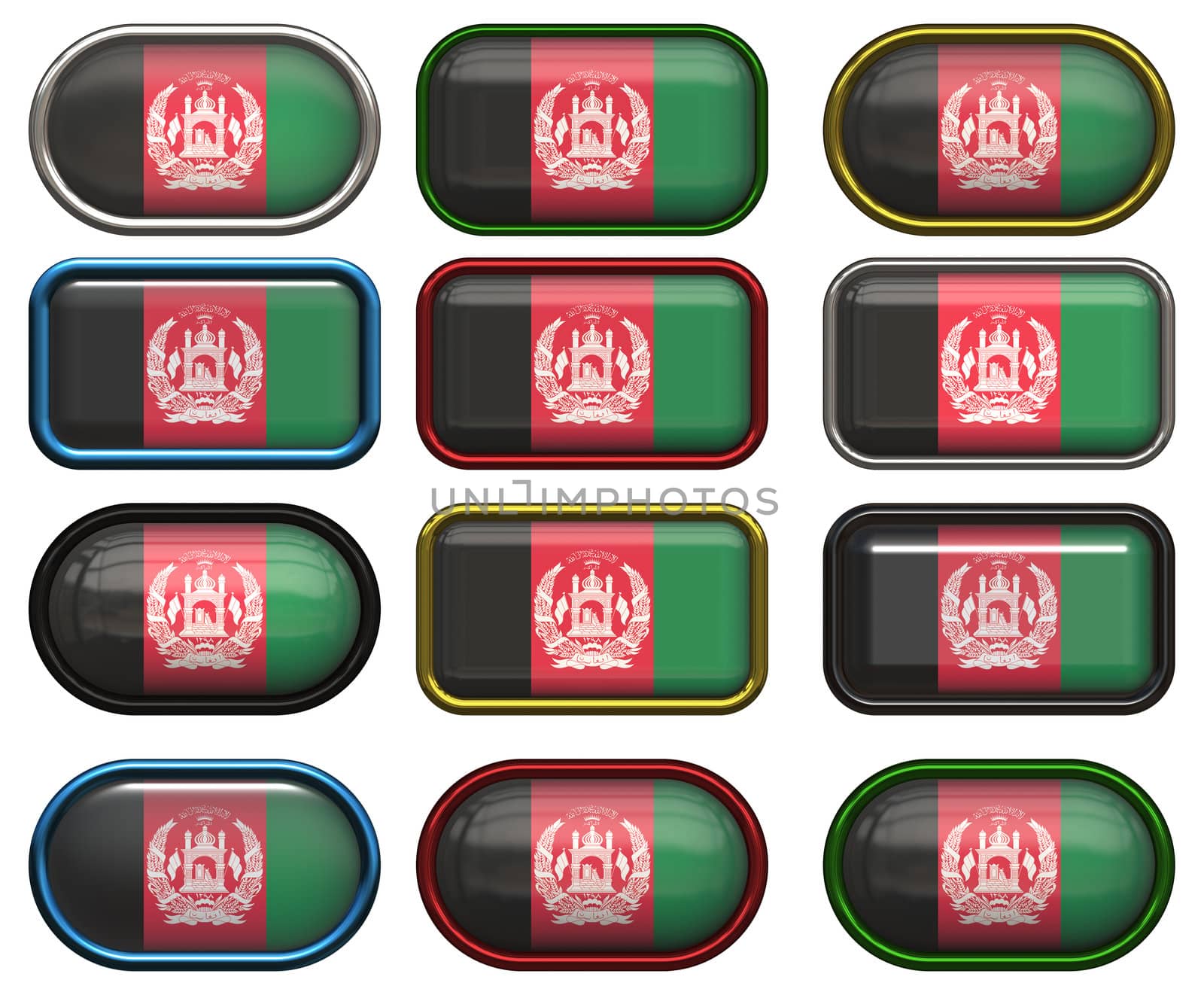 twelve buttons of the  Flag of afghanistan