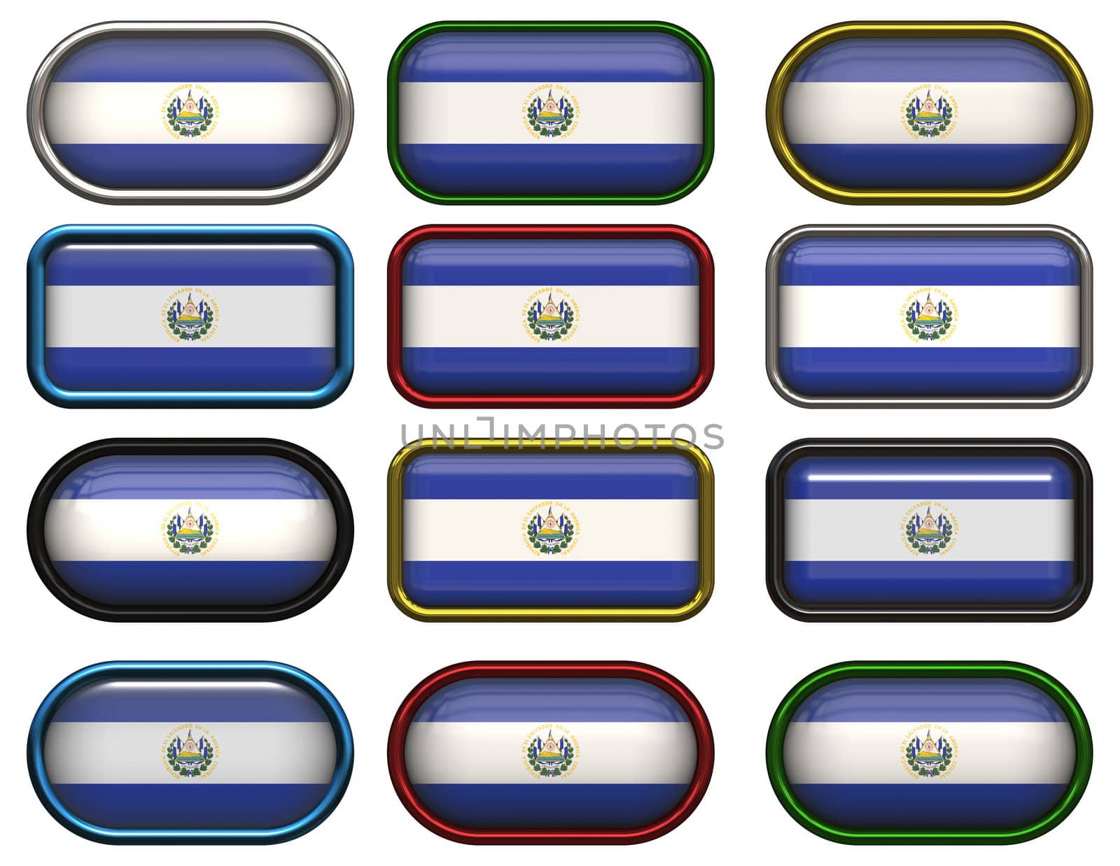 twelve buttons of the Flag of El Salvador