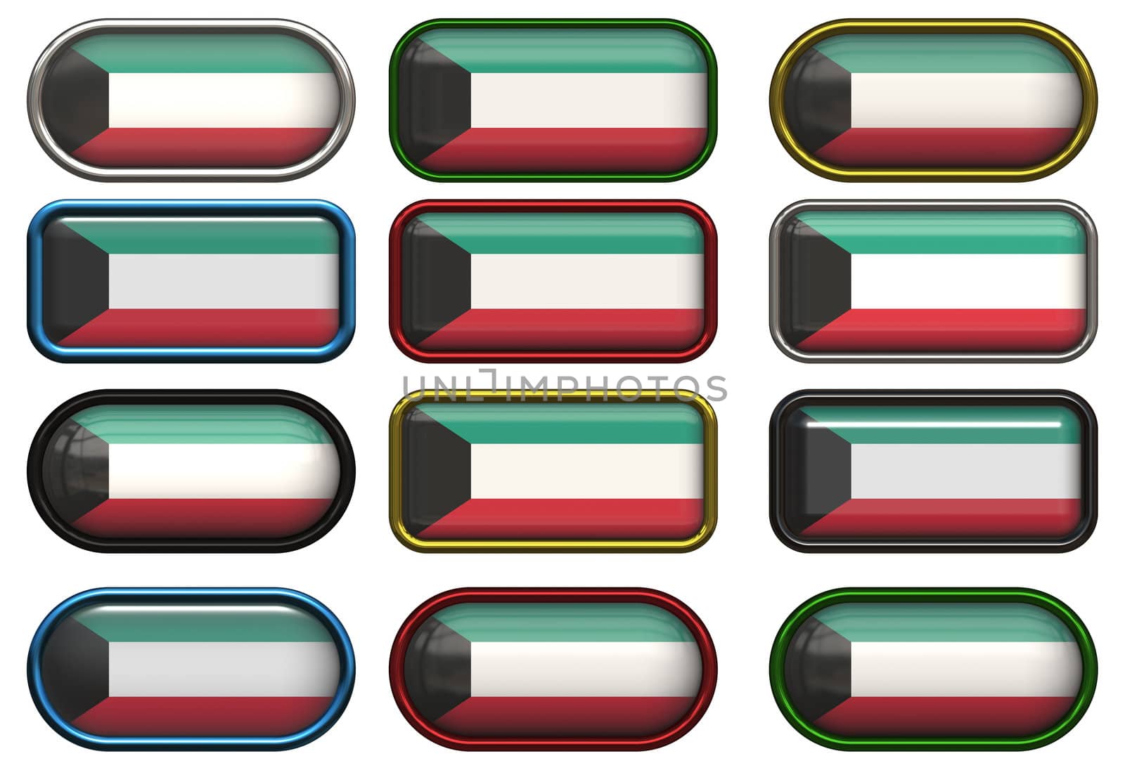 twelve buttons of the Flag of Kuwait